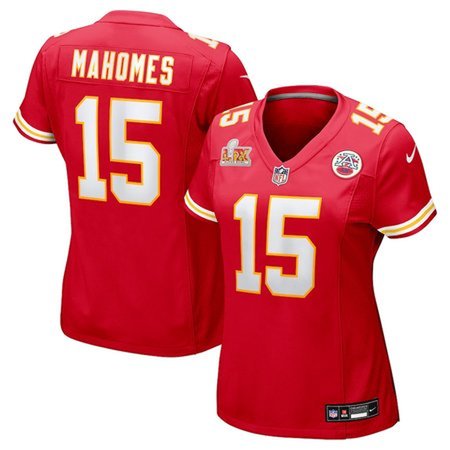 Women's Kansas City Chiefs #15 Patrick Mahomes Red Super Bowl LIX Game Jersey